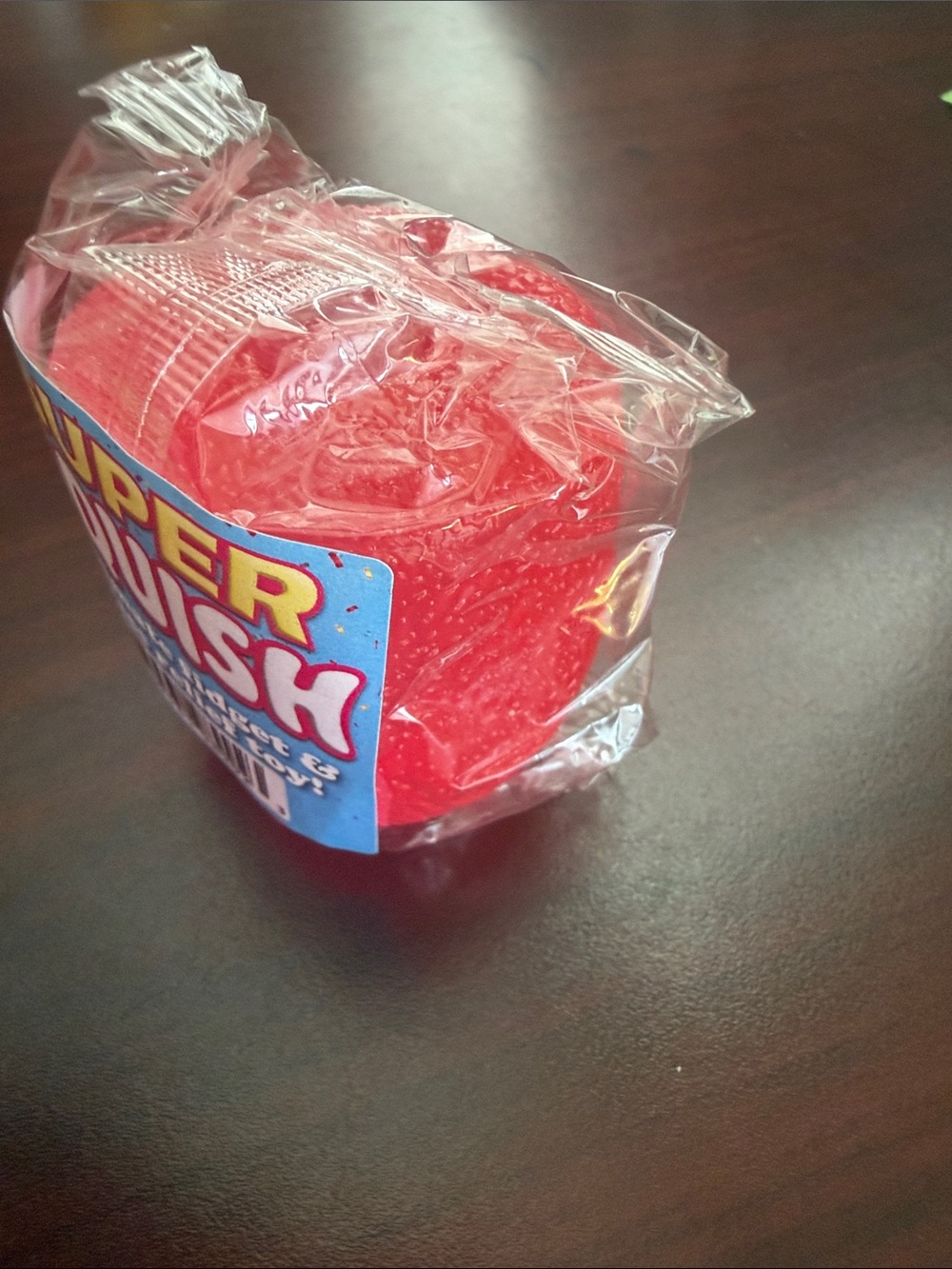 Red Super Squish gum drop Stress Ball - Novelty Squeeze Toy